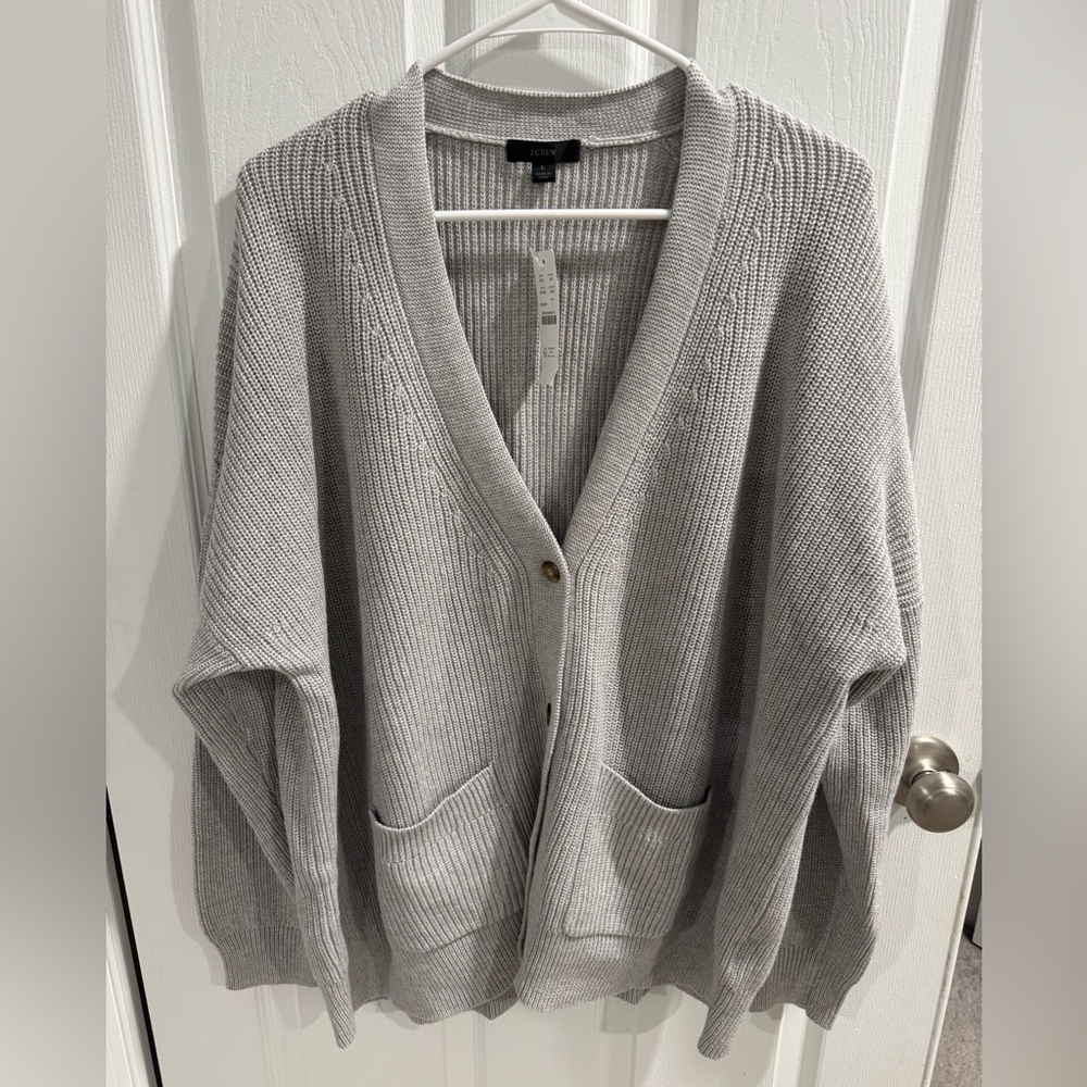 J. Crew Women's Oversized Cotton/Cashmere Cardigan